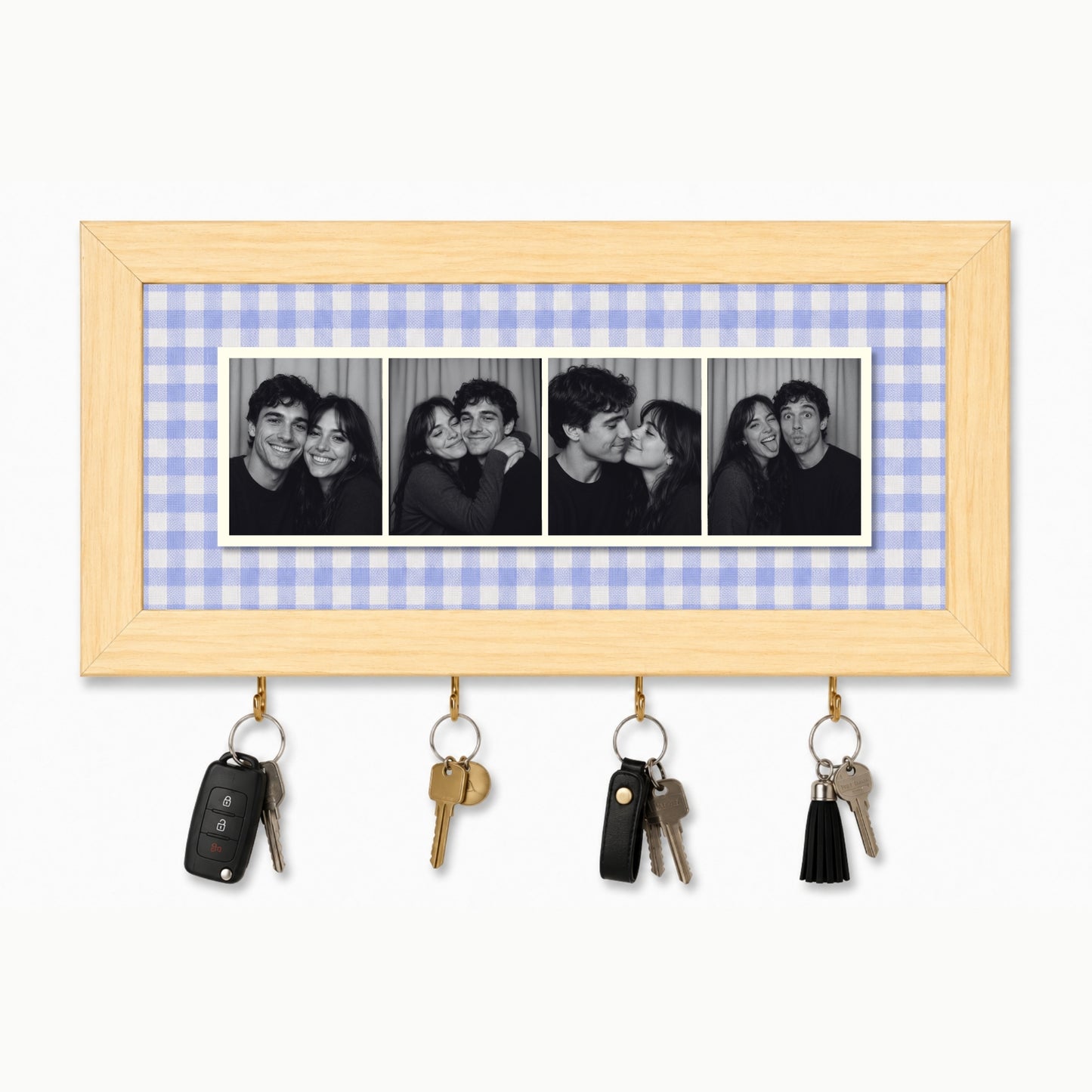 Kişiye Özel Photobooth Yatay Çerçeveli Anahtarlık - Lavender