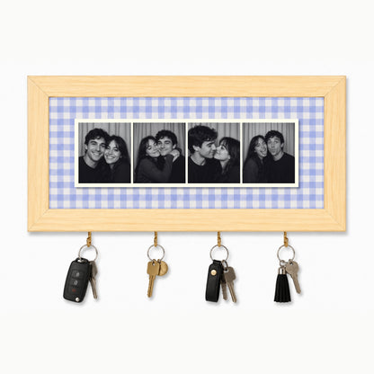 Kişiye Özel Photobooth Yatay Çerçeveli Anahtarlık - Lavender