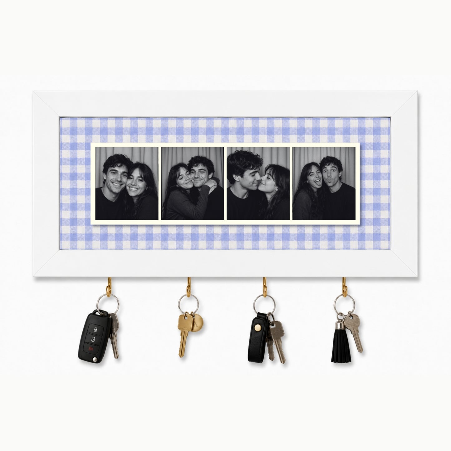 Kişiye Özel Photobooth Yatay Çerçeveli Anahtarlık - Lavender