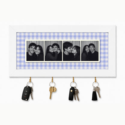 Kişiye Özel Photobooth Yatay Çerçeveli Anahtarlık - Lavender