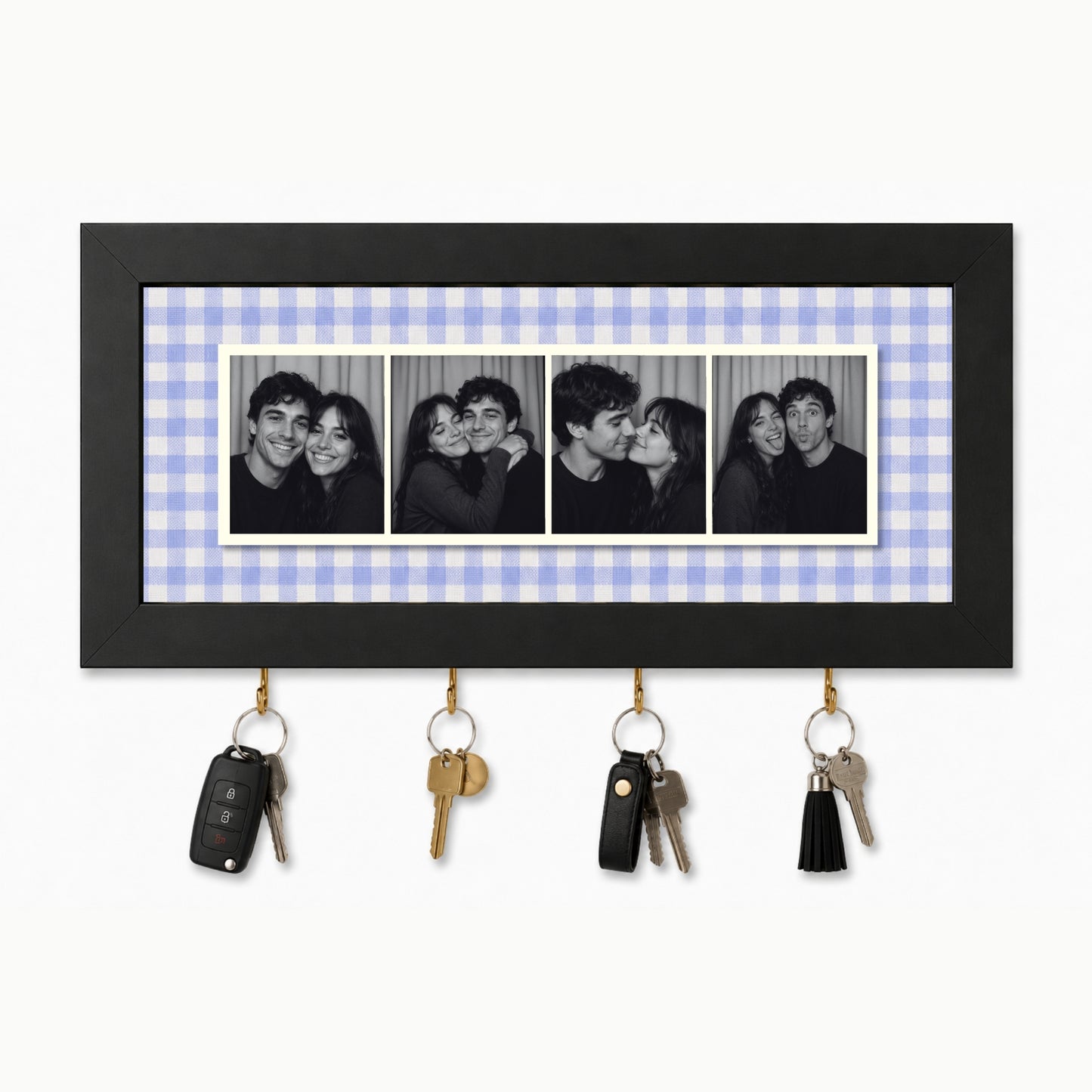 Kişiye Özel Photobooth Yatay Çerçeveli Anahtarlık - Lavender