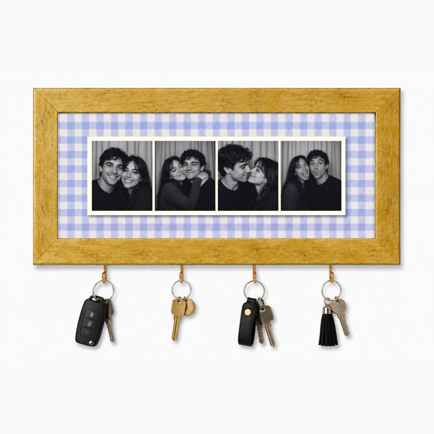 Kişiye Özel Photobooth Yatay Çerçeveli Anahtarlık - Lavender