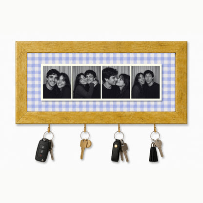 Kişiye Özel Photobooth Yatay Çerçeveli Anahtarlık - Lavender