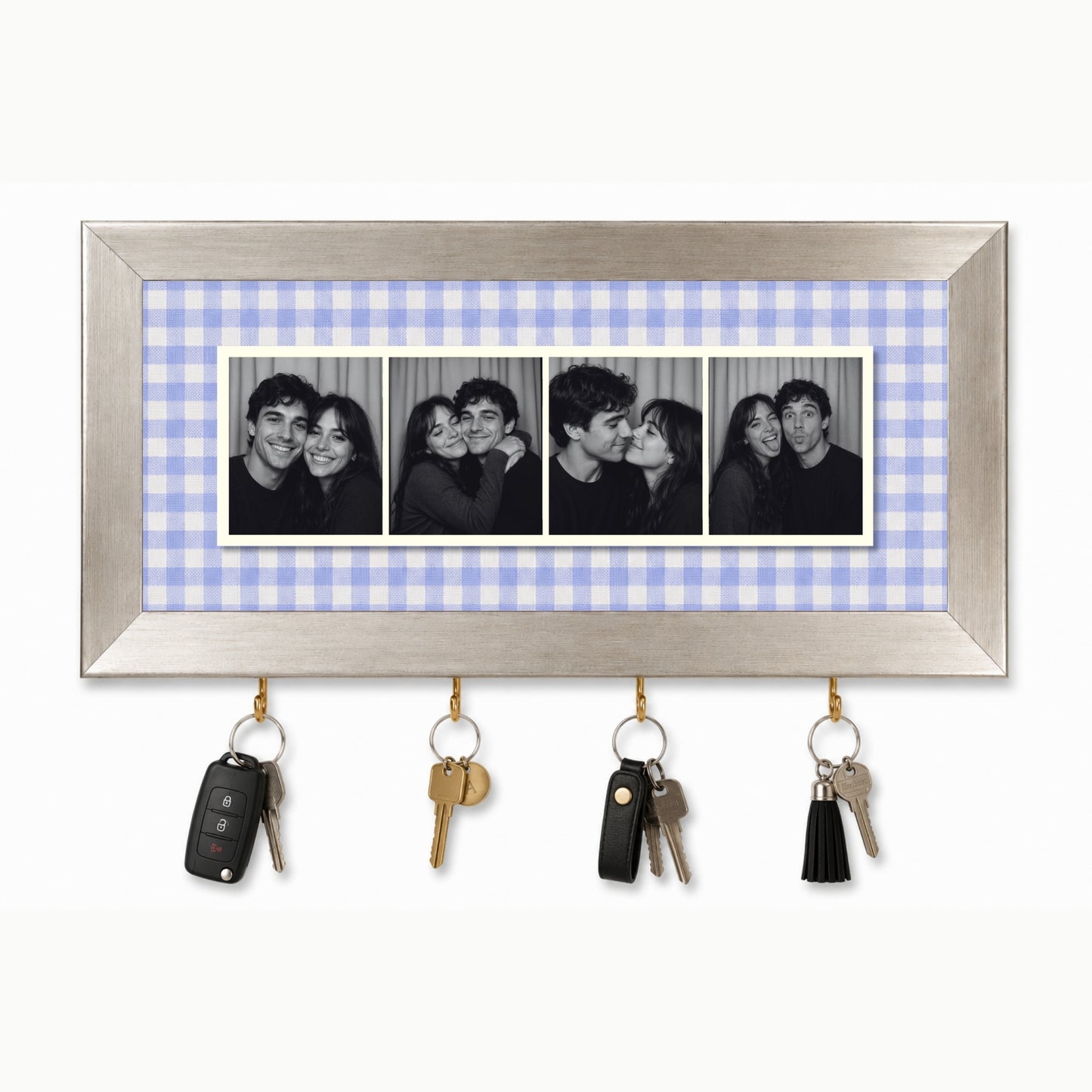 Kişiye Özel Photobooth Yatay Çerçeveli Anahtarlık - Lavender