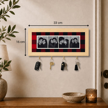 Kişiye Özel Photobooth Yatay Çerçeveli Anahtarlık - Buffalo