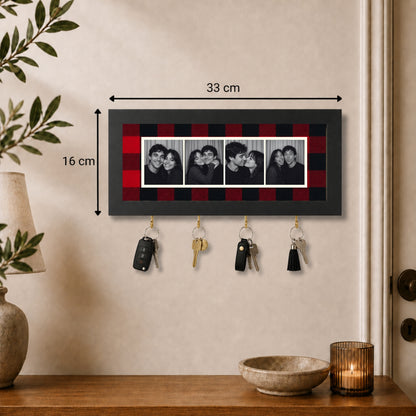 Kişiye Özel Photobooth Yatay Çerçeveli Anahtarlık - Buffalo