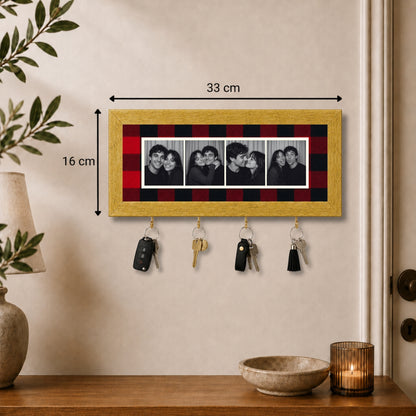 Kişiye Özel Photobooth Yatay Çerçeveli Anahtarlık - Buffalo