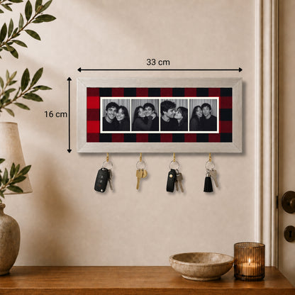 Kişiye Özel Photobooth Yatay Çerçeveli Anahtarlık - Buffalo