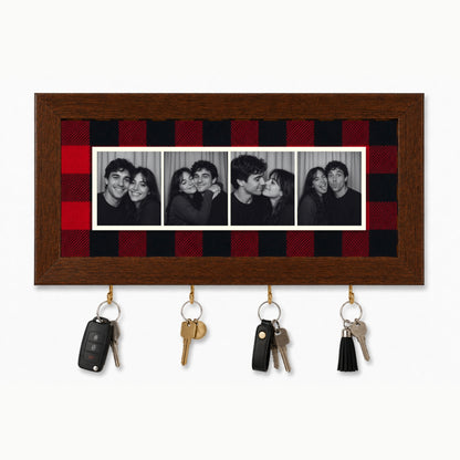 Kişiye Özel Photobooth Yatay Çerçeveli Anahtarlık - Buffalo