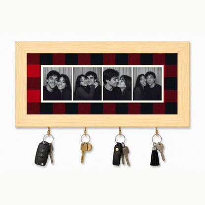 Kişiye Özel Photobooth Yatay Çerçeveli Anahtarlık - Buffalo