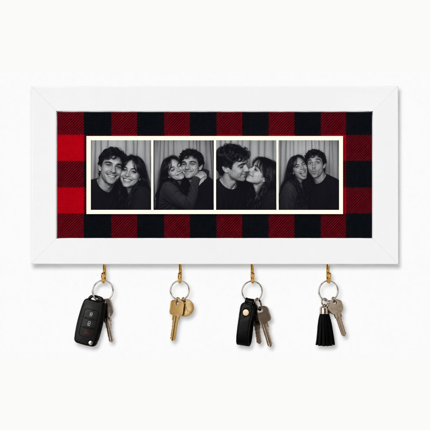 Kişiye Özel Photobooth Yatay Çerçeveli Anahtarlık - Buffalo
