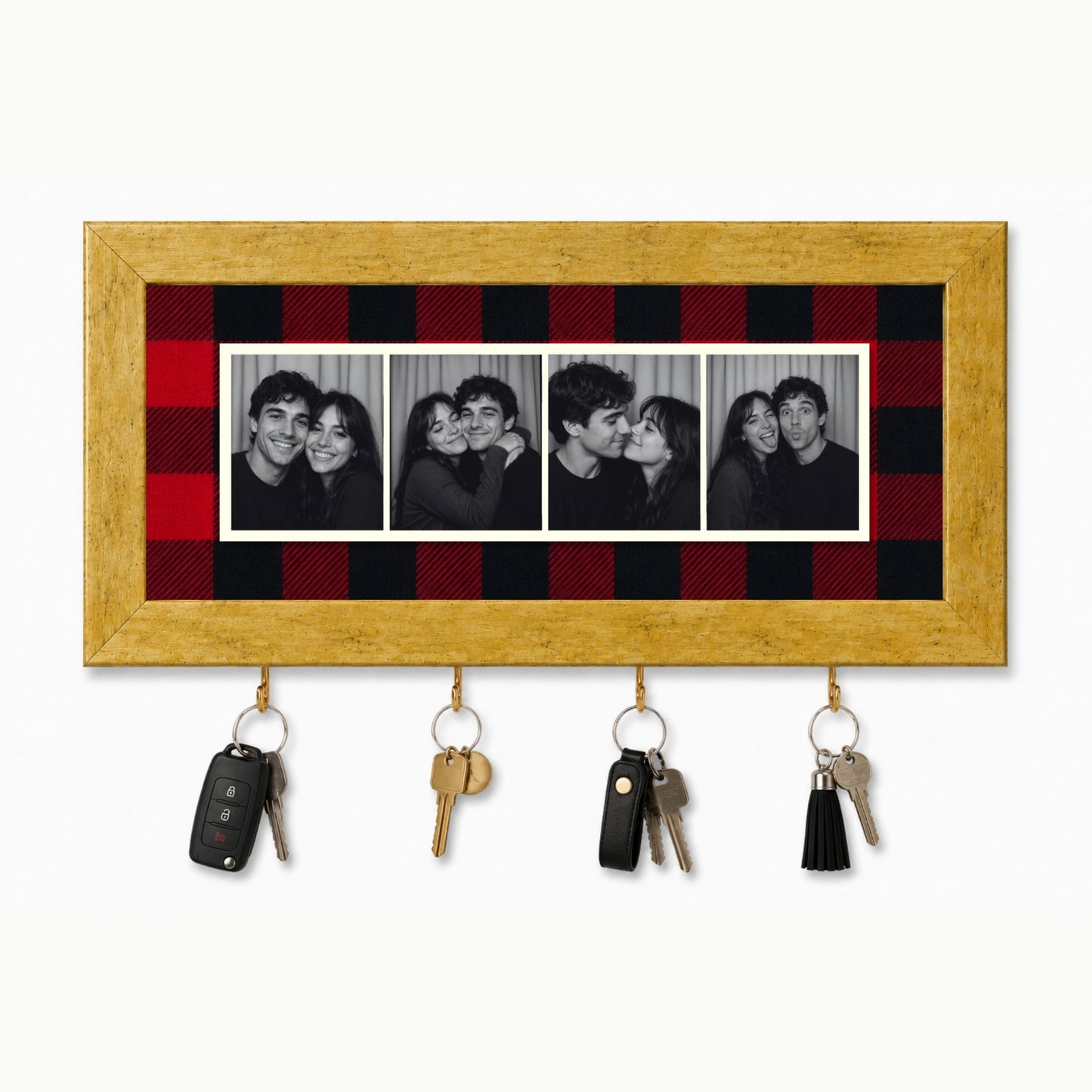 Kişiye Özel Photobooth Yatay Çerçeveli Anahtarlık - Buffalo