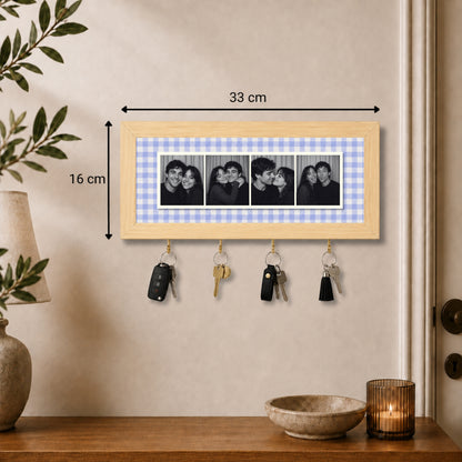 Kişiye Özel Photobooth Yatay Çerçeveli Anahtarlık - Lavender