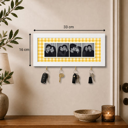 Kişiye Özel Photobooth Yatay Çerçeveli Anahtarlık - Lemon