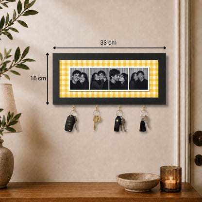 Kişiye Özel Photobooth Yatay Çerçeveli Anahtarlık - Lemon